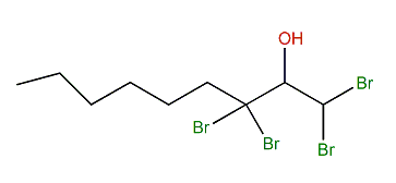 1,1,3,3-Tetrabromononan-2-ol