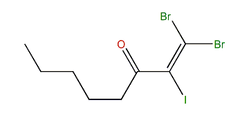 1,1-Dibromo-2-iodo-1-octen-3-one