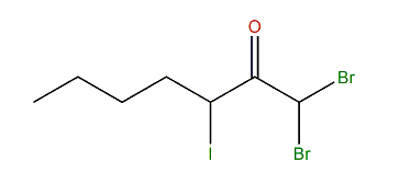 1,1-Dibromo-3-iodoheptan-2-one