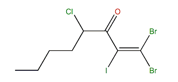 1,1-Dibromo-4-chloro-2-iodo-1-octen-3-one