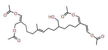 1,16,17,20-Tetraacetoxy-1,3(20),10,13,15-phytapentaen-19-ol