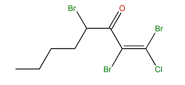 (E)-1,2,4-Tribromo-1-chloro-1-octen-3-one