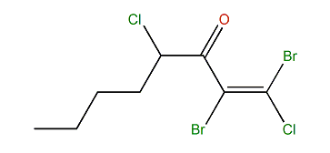 (E)-1,2-Dibromo-1,4-dichloro-1-octen-3-one