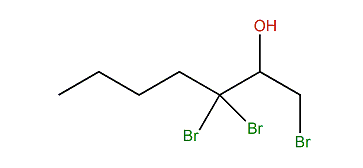 1,3,3-Tribromoheptan-2-ol