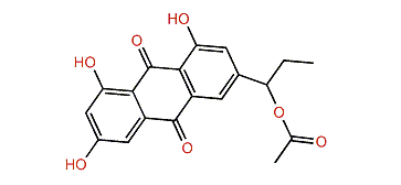 1,3,8-Trihydroxy-6-(1'-acetoxypropyl)-anthraquinone