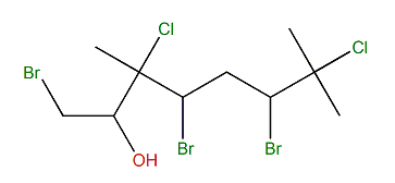 1,4,6-Tribromo-3,7-dichloro-3,7-dimethyloctan-2-ol