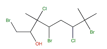 1,4,7-Tribromo-3,6-dichloro-3,7-dimethyloctan-2-ol