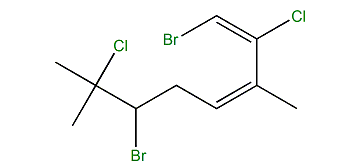 (1E,3Z)-1,6-Dibromo-2,7-dichloro-3,7-dimethyl-1,3-octadiene