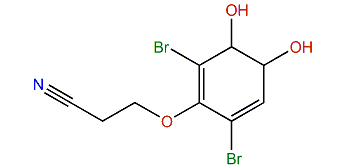 1-(3',5'-Dibromo-1',6'-dihydroxy-4'-methoxycyclohexa-2',4'-diene)acetonitrile