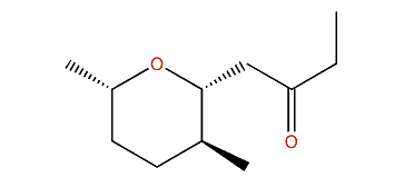 1-(2R,3S,6S)-3,6-Dimethyl-2H-tetrahydropyran-2-yl-butan-2-one