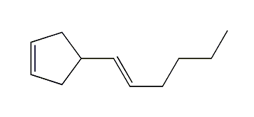 (E)-1-(Cyclopent-3-enyl)-1-hexene