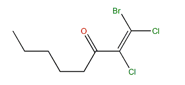 1-Bromo-1,2-dichloro-1-octen-3-one