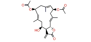 (E,E,E)-10,14-Diacetoxy-6-hydroxy-3,7,11,15(17)-cembratetraen-16,2-olide