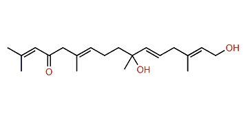(6E,11E,14E)-10,16-Dihydroxy-2,6,10,14-tetramethyl-2,6,11,14-hexadecatetraen-4-one