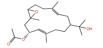 (3E,11E,10S)-10-Acetoxy-7,8-epoxycembra-3,11-dien-15-ol