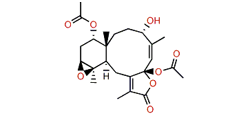 11,12-Epoxy-7,14-diacetoxy-4-hydroxy-5,8(17)-briaradien-18,7-olide