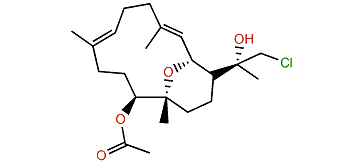 (1S,2R,3E,7E,11S,12R)-11-Acetoxy-15-hydroxy-16-chloro-2,12-epoxy-1-cembra-3,7-diene
