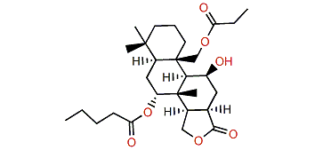 11b-Hydroxy-7a,20-dioxyspongian-16-one-7a-isopentanoate-20-propionate
