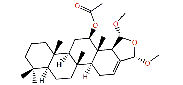 12-Acetyl-19,20-dimethoxy-deoxoscalarin