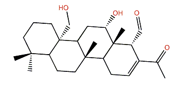 12a,22-Dihydroxy-24-methyl-24-oxo-16-scalaren-25a-al