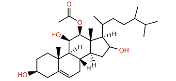 12b-Acetoxyergost-5-en-3b,11b-16-triol