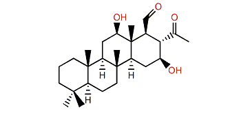 12b,16b-Dihydroxy-24-methyl-24-oxo-25-scalaranal