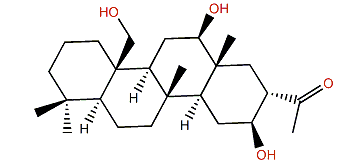 12b,16b,22-Trihydroxy-24-methyl-24-oxo-25-norscalarane