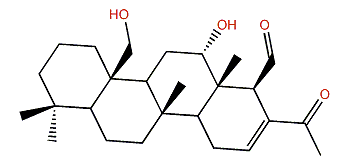 12b,22-Dihydroxy-24-methyl-24-oxo-16-scalaren-25b-al