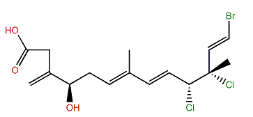 (4R,6E,8E,10R,11R,12E)-13-Bromo-10,11-dichloro-4-hydroxy-7,11-dimethyl-3-methylene-6,8,12-tridecatrienoic acid