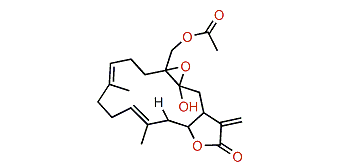 (E,E)-18-Acetoxy-3,4-epoxy-13-epihydroxy-7,11,15(17)-cembratrien-16,14-olide