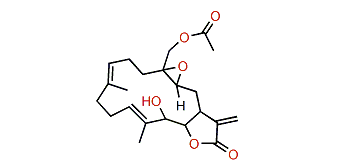 (E,E)-18-Acetoxy-3,4-epoxy-13-hydroxy-7,11,15(17)-cembratrien-16,14-olide