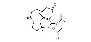 13-Oxotrinervita-1(15),8(19)-dien-2b,3a-diol-2,3-O-diacetate