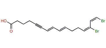 (E,E,E,Z)-14,16-Dibromo-7,9,13,15-hexadecatetraen-5-ynoic acid