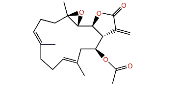14-Acetoxy-3,4-epoxycembra-7,11,15-trien-17,2-olide