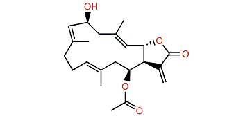 (E,E,E)-14-Acetoxy-6-hydroxy-3,7,11,15(17)-cembratetraen-16,2-olide
