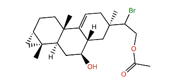 15-Bromo-16-acetoxy-7-hydroxy-9(11)-parguerene
