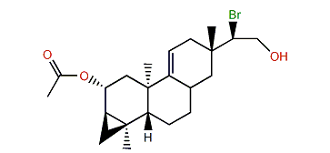 15-Bromo-2-acetoxy-16-hydroxy-9(11)-parguerene