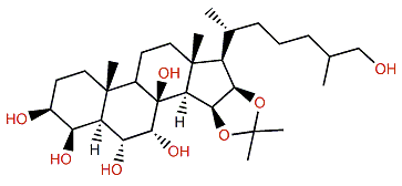 15b,16b-Isopropylidenedioxy-5a-cholestane-3b,4b,6a,7a,8,26-hexol