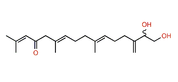 (6E,10E,15xi)-15,16-Dihydroxy-2,6,10-trimethyl-14-methylenehexadeca-2,6,10-trien-4-one