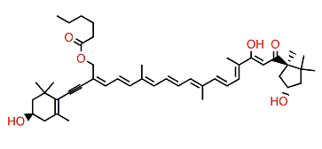 	(5R,6R,3'R)-19'-Hexanoyloxy-6,3'-dihydroxy-7',8'-didehydro-5,6,7,8-tetrahydro-beta,beta-carotene-3,8-dione