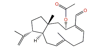 (1R,3S,4E,8E,11S,12R)-3-Acetoxy-4,8,18-dolabellatrien-16-al