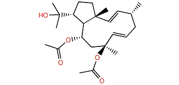 (1R,2E,4R,6E,8S,10S,11S,12R)-8,10-Diacetoxy-2,6-dolabelladien-18-ol