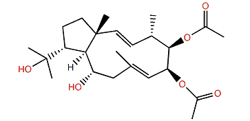 (1R,2E,4S,5R,6S,7E,10S,11S,12R)-5,6-Diacetoxy-2,7-dolabelladien-10,18-diol