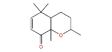 1,5,5,9-Tetramethyl-10-oxabicyclo[4.4.0]-3-decen-2-one