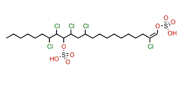 2,11,13,15,16-Pentachlorodocos-1-ene-1,14-disulfate