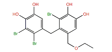 2,2',3-Tribromo-3',4,4',5-tetrahydroxy-6'-ethyloxymethyldiphenylmethane