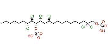 2,2,11,13,15,16-Hexachlorodocosane-1,14-disulfate