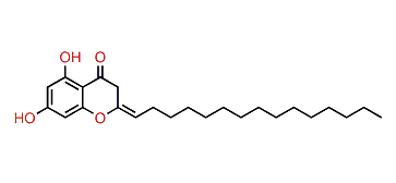 (E)-2,3-Dihydro-5,7-dihydroxy-2-pentadecylidene-4H-1-benzopyran-4-one