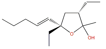 2,4-Diethyltetrahydro-5-hydroxy-5-methyl-2-(1-pentenyl)-furan
