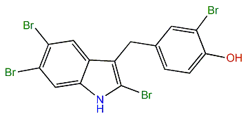 2,5,6-Tribromo-3-(3'-bromo-4'-hydroxyl-phenyl)-methyl-1H-indole
